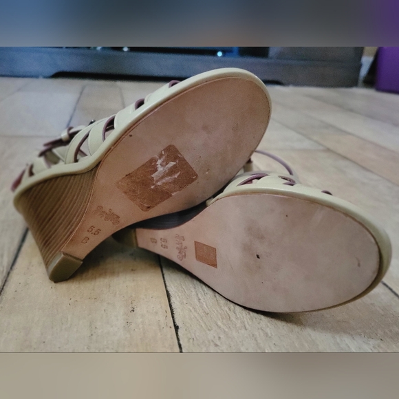 COACH Dawn leather anklet wedges BRAND NEW 5.5 - Picture 6 of 9